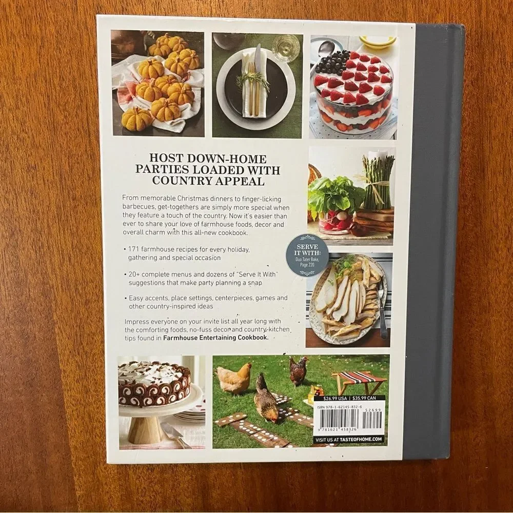 Taste of Home Farmhouse Entertaining Recipe and Cookbook Hardcover